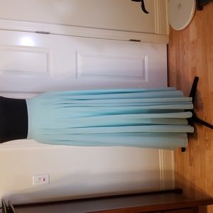 Chicwish Aquamarine Full, Flowy Maxi Skirt